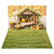 Kate Printemps Abeille Nid d'abeille Fleurs Toile de fond+Printemps Vert Herbe Champ Sol Toile de fond - Kate Backdrop FR