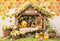 Kate Printemps Abeille Nid d'abeille Fleurs Toile de fond conçue par Emetselch - Kate Backdrop FR