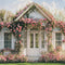 Kate Printemps Fleurs Rose Maison Toile de fond conçue par Emetselch - Kate Backdrop FR