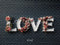 Kate Saint Valentin LOVE Floral Mur de briques Toile de fond conçue par Mini MakeBelieve - Kate Backdrop FR