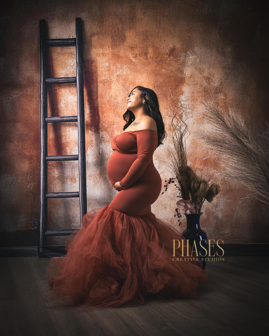 Kate Simple Bohème Rustique Échelle Vase Toile de fond conçue par Mini MakeBelieve