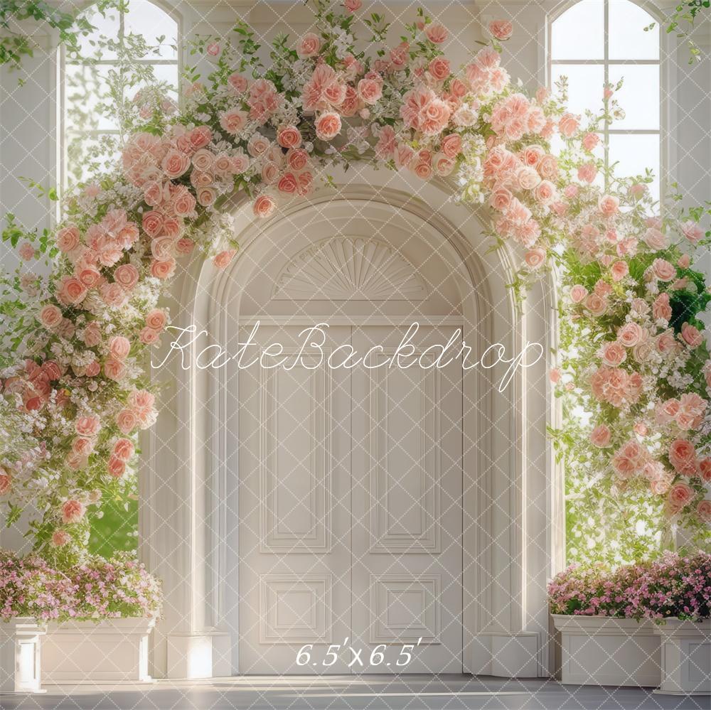 Kate Mariage Lumière du Soleil Fleurs Porte Toile de fond conçue par Mini MakeBelieve - Kate Backdrop FR