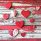 Kate Saint Valentin Coeurs Rouge Mur/Sol Bois Toile de fond conçue par Mini MakeBelieve - Kate Backdrop FR