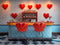 Kate Saint Valentin Bar Rétro Coeur Toile de fond conçue par Chain Photographie - Kate Backdrop FR