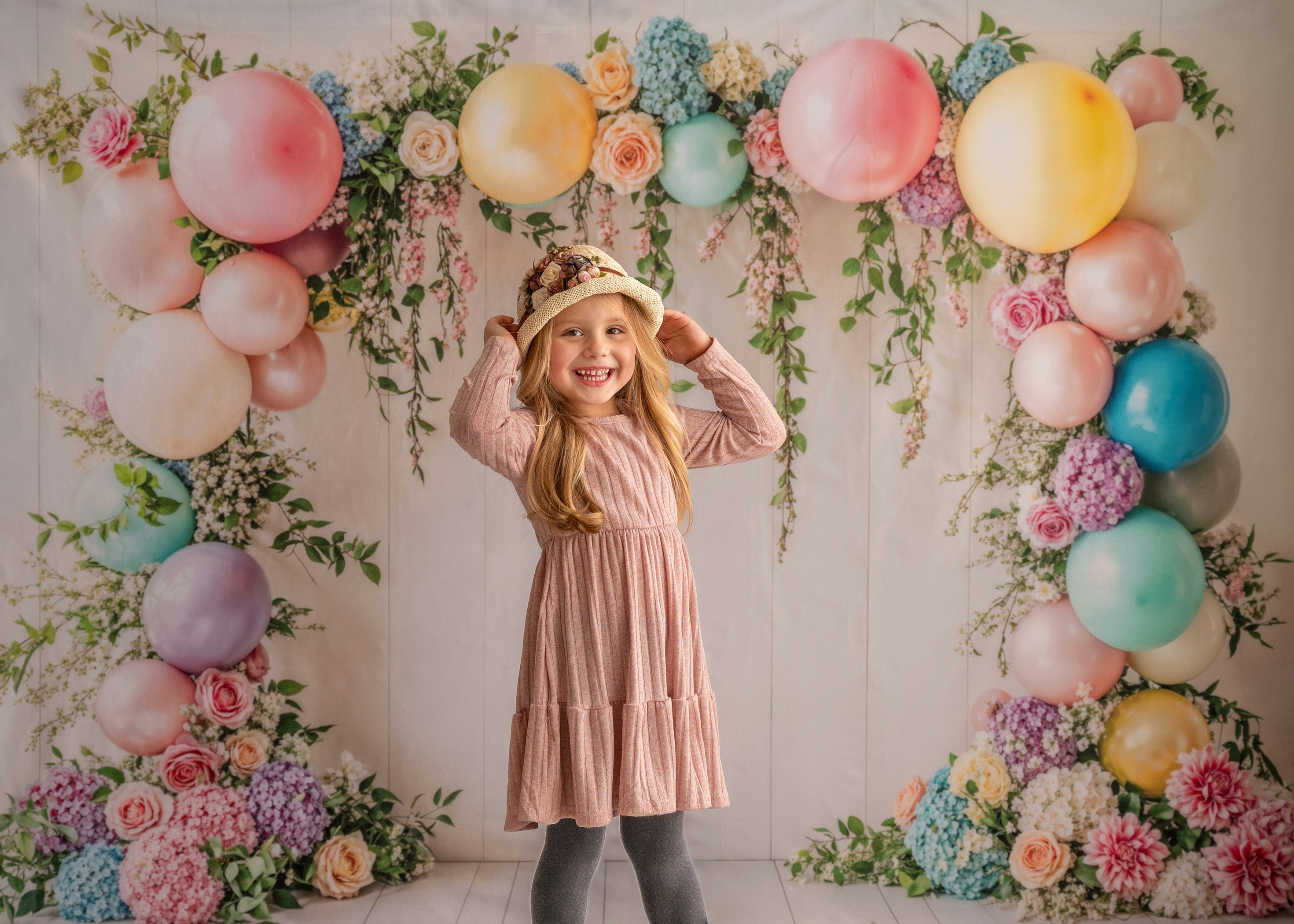 Kate Printemps Floral Arche de Ballons Toile de fond conçue par Emetselch - Kate Backdrop FR