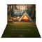 Kate Camping Forêt Tente Lumières Toile de fond+Champ Prairie Vert Sol Toile de fond - Kate Backdrop FR