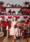 Kate Saint Valentin Cuisine Fleurs Rouge Cœur Toile de fond conçue par Emetselch - Kate Backdrop FR