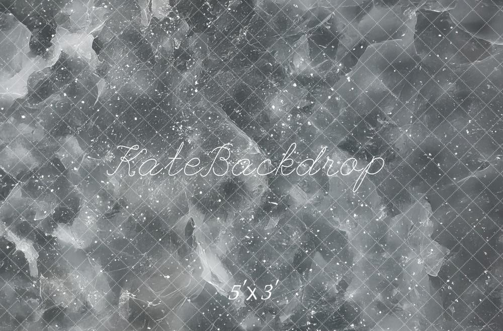 Kate Abstrait Glace craquelée Gris Sol Toile de fond conçue par Mini MakeBelieve - Kate Backdrop FR
