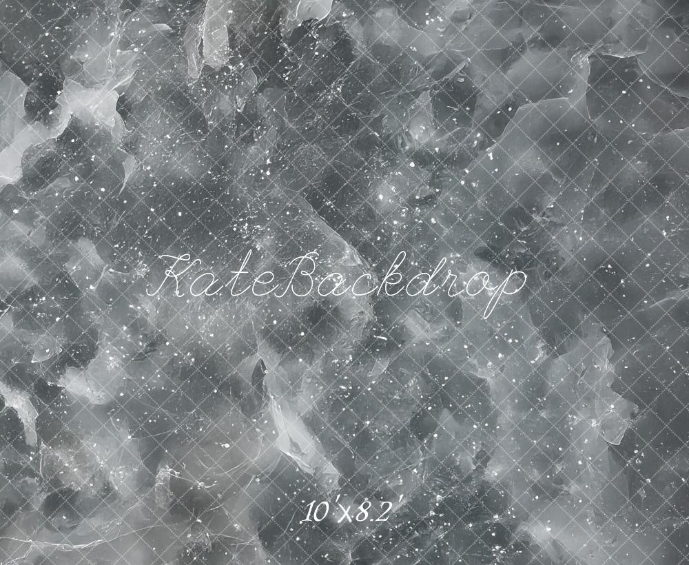 Kate Abstrait Glace craquelée Gris Sol Toile de fond conçue par Mini MakeBelieve - Kate Backdrop FR