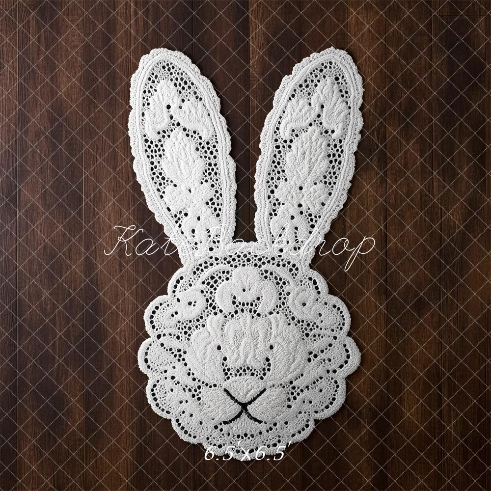 Kate Pâques Lapin en dentelle Bois Sol Toile de fond conçue par Mini MakeBelieve - Kate Backdrop FR