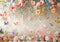 Kate Printemps Fleurs Papillon Mur Blanc Toile de fond conçue par Patty Roberts - Kate Backdrop FR