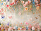 Kate Printemps Fleurs Papillon Mur Blanc Toile de fond conçue par Patty Roberts - Kate Backdrop FR