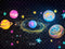 Kate Espace Planètes Univers Anniversaire Coloré Toile de fond conçue par Patty Roberts - Kate Backdrop FR