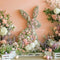 Kate Pâques Lapin Fleurs Rose Jardin Toile de fond conçue par Patty Roberts - Kate Backdrop FR