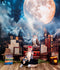 Kate Magique Hibou Clair de lune Livres Toile de fond conçue par Patty Roberts - Kate Backdrop FR