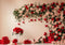 Kate Saint Valentin Roses Rouge Beige Cadeau Toile de fond conçue par Patty Roberts - Kate Backdrop FR