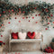 Kate Saint Valentin Coeur Fleur Banc Toile de fond conçue par Patty Roberts - Kate Backdrop FR