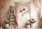 Kate Saint Valentin Rose Fleurs Échelle Rideaux Toile de fond conçue par Patty Roberts - Kate Backdrop FR