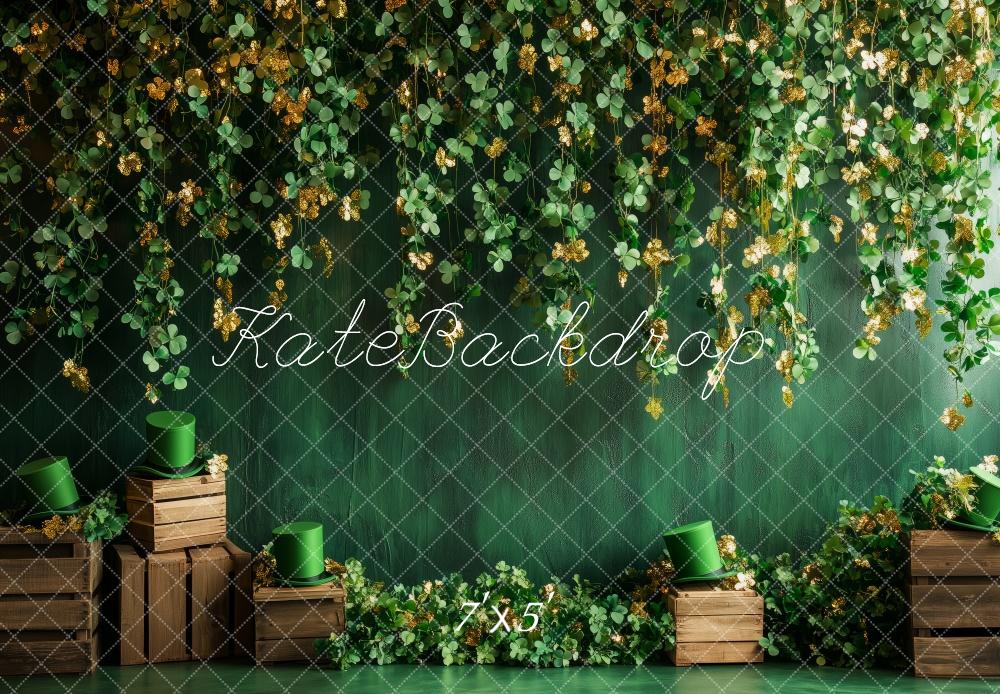 Kate Trèfle La Saint-Patrick Rustique Toile de fond conçue par Patty Roberts - Kate Backdrop FR