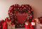 Kate Saint Valentin Coeur Roses Cadeaux Toile de fond conçue par Patty Roberts - Kate Backdrop FR