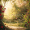Kate Saint Valentin Jardin Soleil Roses Toile de fond conçue par Emetselch - Kate Backdrop FR