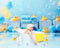 Kate Cake smash Canard Ballon Douche Toile de fond conçue par Emetselch - Kate Backdrop FR