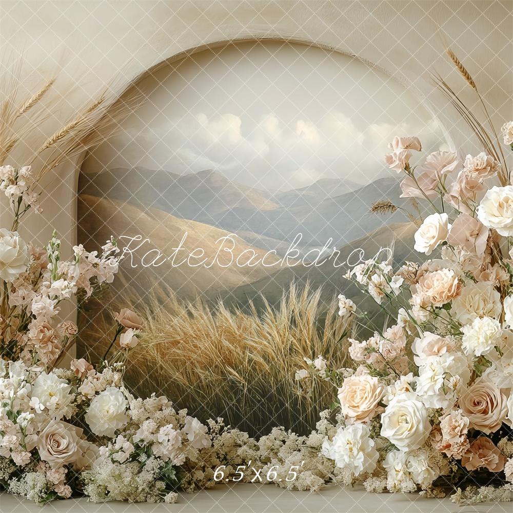 Kate Bohème Arche Fleurs Pastel Fête des mères Toile de fond conçue par Mini MakeBelieve - Kate Backdrop FR