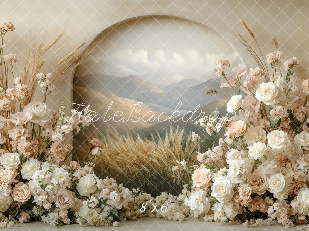 Kate Bohème Arche Fleurs Pastel Fête des mères Toile de fond conçue par Mini MakeBelieve - Kate Backdrop FR