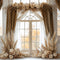 Kate Bohème Fleurs Élégant Fenêtre Rideau Toile de fond conçue par Mini MakeBelieve - Kate Backdrop FR