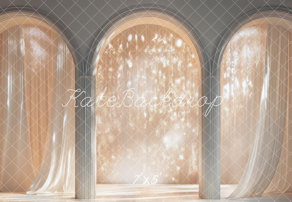 Kate Élégant Arche Rideaux Soleil Portrait Toile de fond conçue par Mini MakeBelieve - Kate Backdrop FR