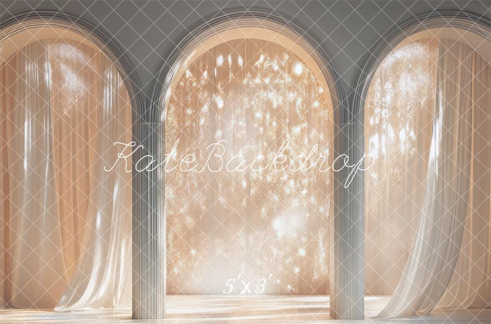 Kate Élégant Arche Rideaux Soleil Portrait Toile de fond conçue par Mini MakeBelieve - Kate Backdrop FR