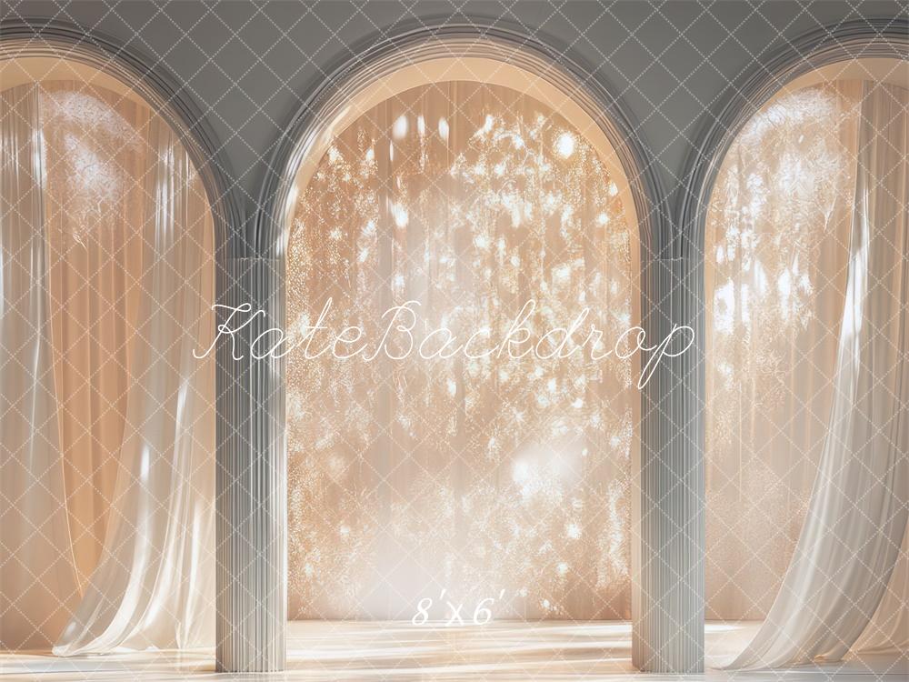 Kate Élégant Arche Rideaux Soleil Portrait Toile de fond conçue par Mini MakeBelieve - Kate Backdrop FR