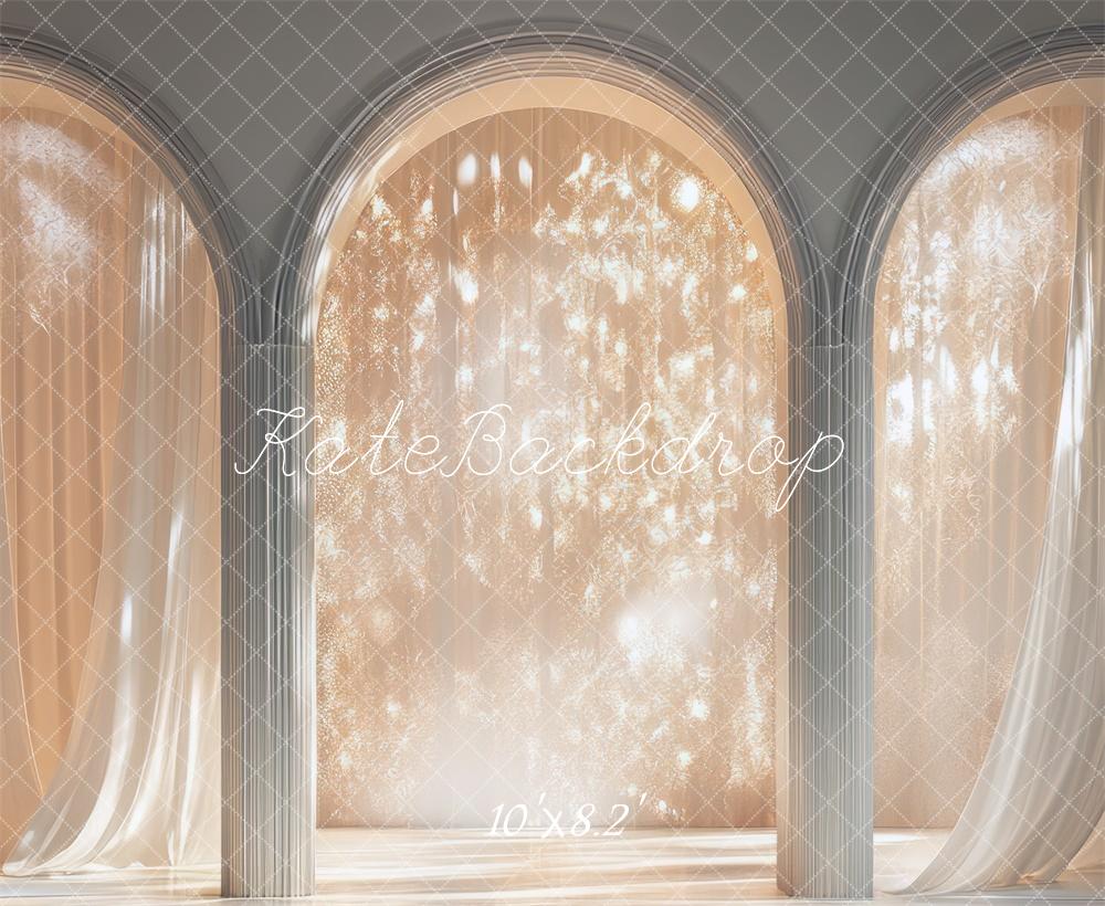 Kate Élégant Arche Rideaux Soleil Portrait Toile de fond conçue par Mini MakeBelieve - Kate Backdrop FR