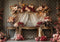 Kate Romantique Fleurs Vintage Mariage Toile de fond conçue par Mini MakeBelieve - Kate Backdrop FR