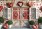 Kate Saint Valentin Cœur Porte Rustique Toile de fond conçue par Mini MakeBelieve - Kate Backdrop FR