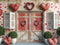 Kate Saint Valentin Cœur Porte Rustique Toile de fond conçue par Mini MakeBelieve - Kate Backdrop FR