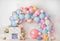Kate Cake Smash Pastel Ballon Fleur Arche Toile de fond conçue par Emetselch - Kate Backdrop FR