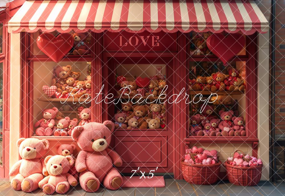 Kate Saint Valentin Ours en peluche Magasin Toile de fond conçue par Emetselch - Kate Backdrop FR