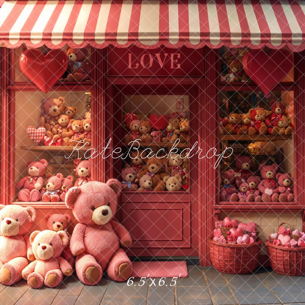Kate Saint Valentin Ours en peluche Magasin Toile de fond conçue par Emetselch - Kate Backdrop FR