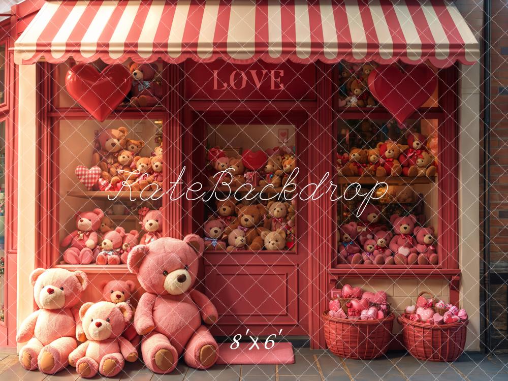 Kate Saint Valentin Ours en peluche Magasin Toile de fond conçue par Emetselch - Kate Backdrop FR