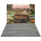 Kate Printemps Chariot de fleurs Tulipes Toile de fond+Pierre Brique Gris Sol Toile de fond - Kate Backdrop FR