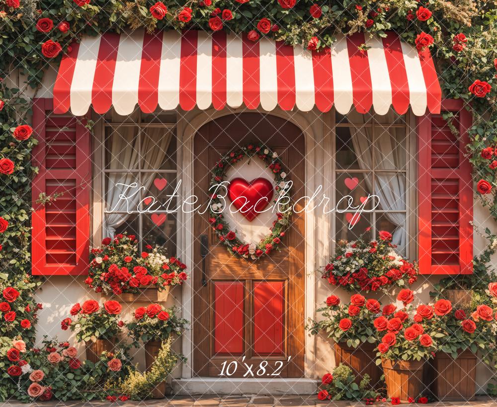 Kate Saint Valentin Roses Rouge Porte Toile de fond conçue par Emetselch - Kate Backdrop FR