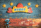 Kate Robot Étoiles Mur de briques Enfant Toile de fond conçue par Emetselch - Kate Backdrop FR