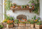 Kate Pâques Oeufs Fleurs Mur de briques Toile de fond conçue par Emetselch - Kate Backdrop FR