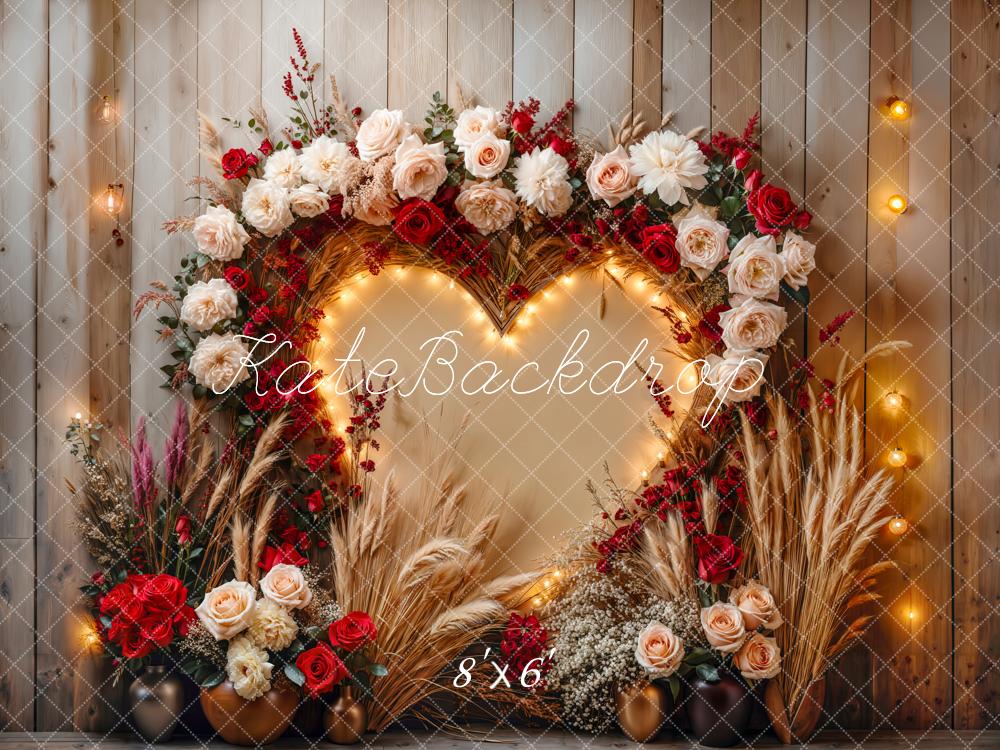 Kate Saint Valentin Bohème Fleurs Lumières Toile de fond conçue par Emetselch - Kate Backdrop FR