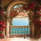 Kate Romantique Saint-Valentin Roses Balcon Arche Toile de fond conçue par Emetselch - Kate Backdrop FR