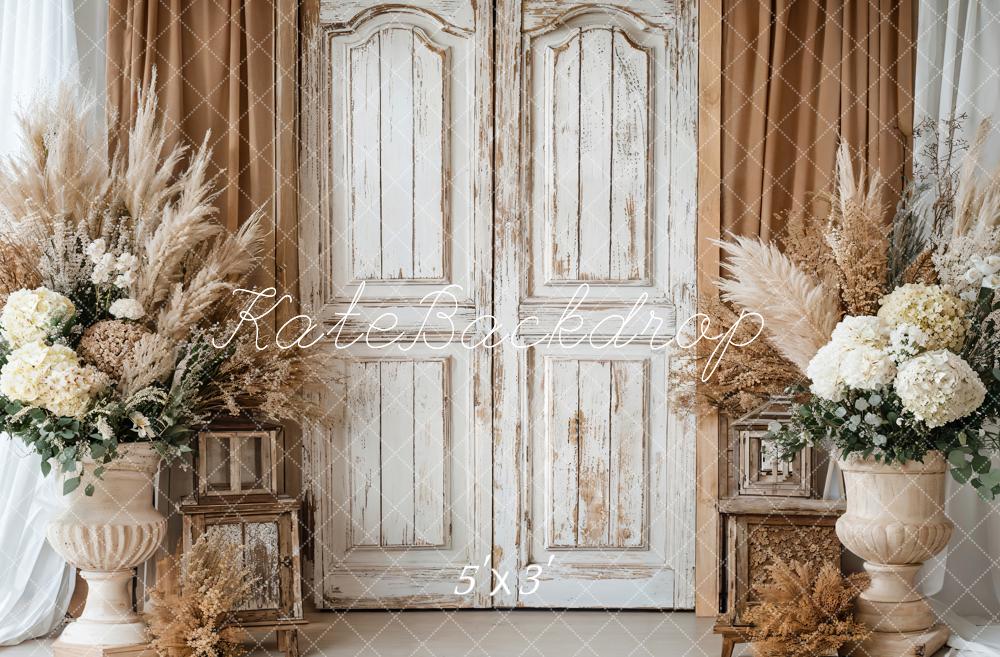 Kate Bohème Rustique Floral Porte Vintage Toile de fond conçue par Emetselch - Kate Backdrop FR