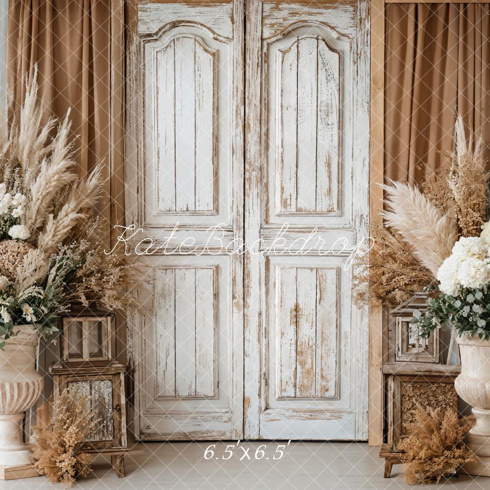Kate Bohème Rustique Floral Porte Vintage Toile de fond conçue par Emetselch - Kate Backdrop FR