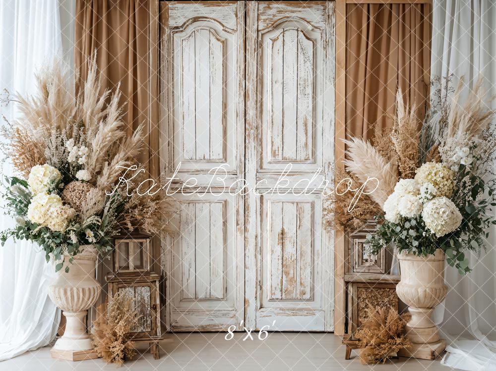 Kate Bohème Rustique Floral Porte Vintage Toile de fond conçue par Emetselch - Kate Backdrop FR