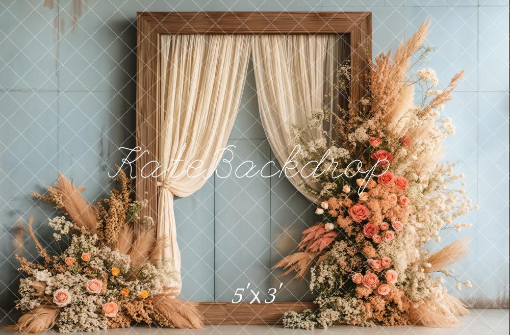Kate Bohème Fleur Cadre Mariage Portrait Toile de fond conçue par Emetselch - Kate Backdrop FR